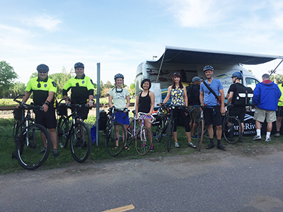 Bike to Work Day staff with bikes