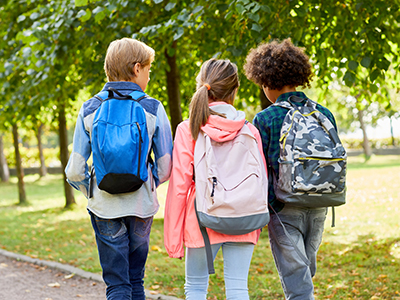 kids walking