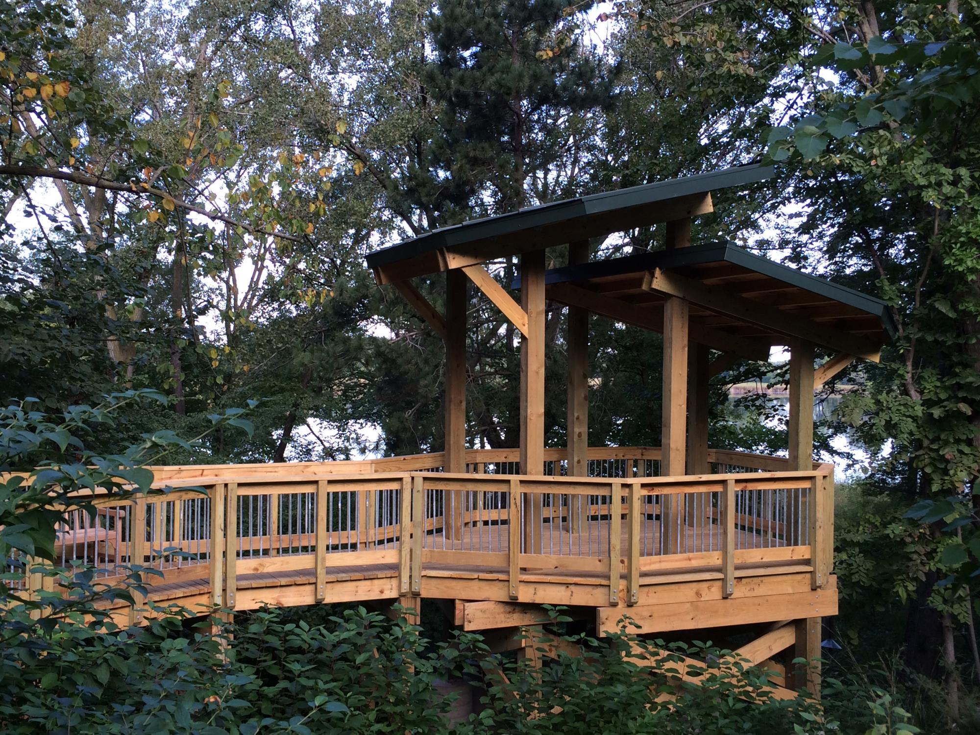 waterfall observation deck