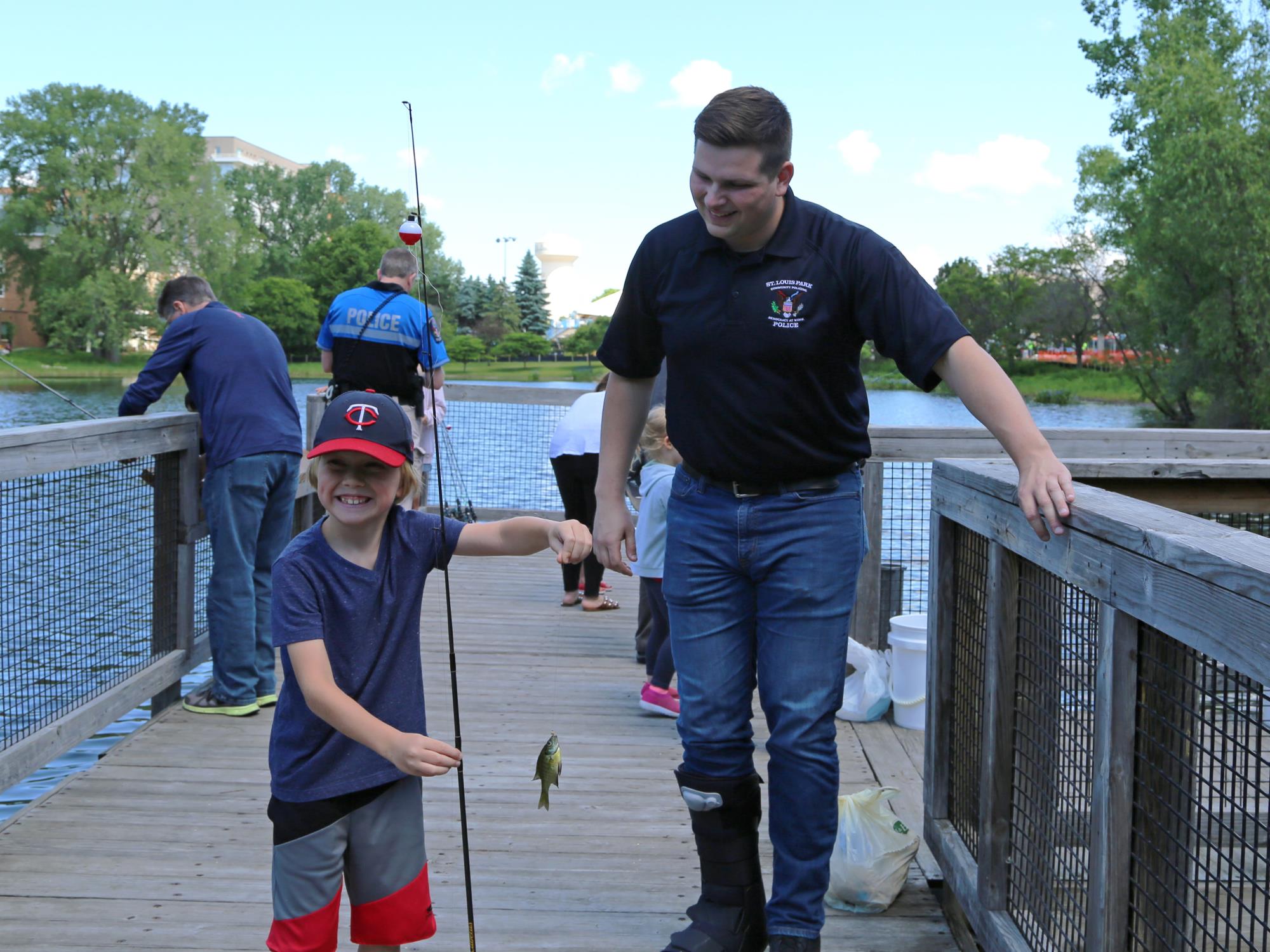 fishing with a cop