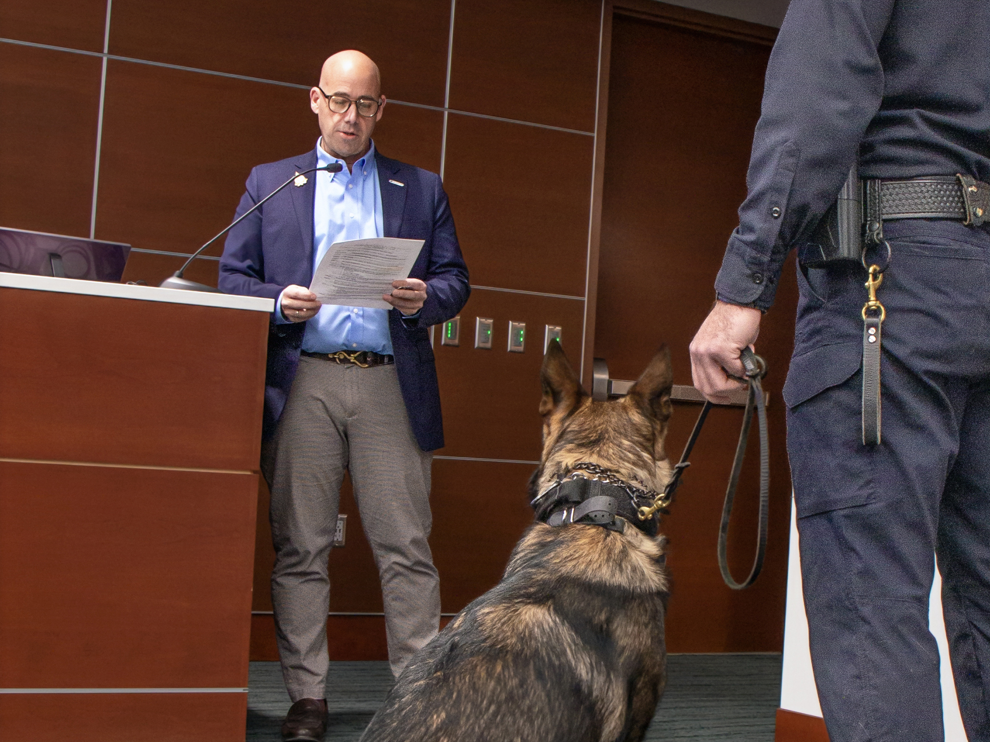 k9 maverick sworn in