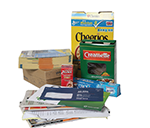 acceptable recyclables - phone books, mail, pasta boxes, cereal boxes